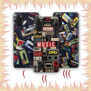 Cassette 4 Phone Case Cover For MANY VARIOUS Samsung Galaxy Models Vintage Tape Audio Mono Stereo Tape Recorder Vynil Music