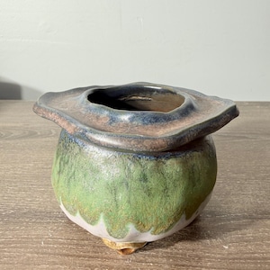 Embossed Handmade Plant Pot, 3.2-Inch Succulent Planter