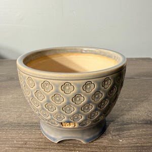 Handcrafted Seal Basin Planter: 5x3 Inch Succulent Pot, Indoor/Outdoor Use