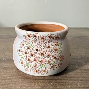 4" Hand-Painted Floral Basin | High-Temperature Fire, Fade-Resistant, Outdoor Safe