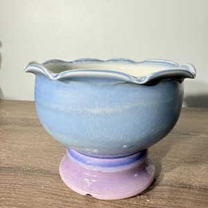5” Handmade Floral Basin | High-Temperature Fire, Fade-Resistant, Outdoor Safe