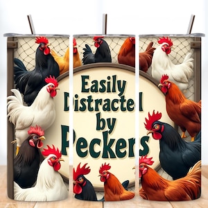 Funny Chicken 20oz Skinny Tumbler Wrap, Sublimation Design, Digital Download PNG, Farm Life Tumbler Wrap PNG, Chicken Lover PNG