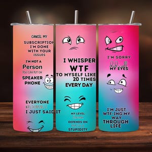 Sarcastic Tumbler Wrap Design png Seamless Tumbler Wrap Sarcastic Quotes Funny Tumbler Sublimation Design Digital Download File