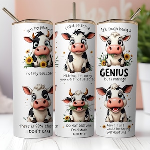 funny tumbler designs sarcastic cow - 20oz tumblers templates design wraps - sublimation files sarcastic adults tumbler designs tumblers