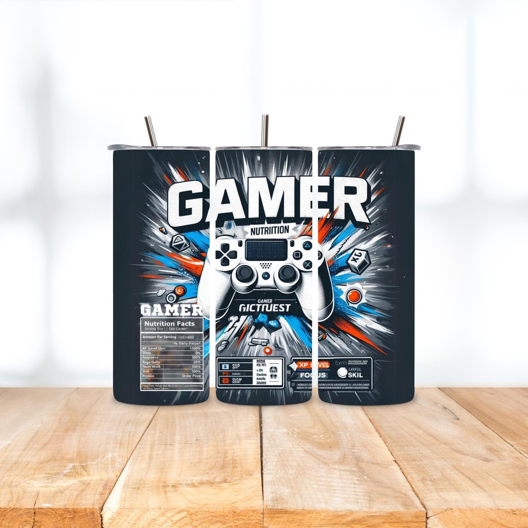 Gaming Tumbler Wrap, 20 Oz Gamer Controller Decal PNG for Sublimation ...