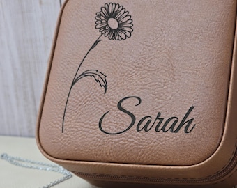 Personalized Travel Jewelry Box, Customized Jewelry Organizer