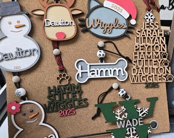 Personalized Family Name Ornament: Custom Holiday Tree Decoration