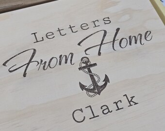 Personalized Memory Box, Letters to Sailor, Letters from Home Memento Box