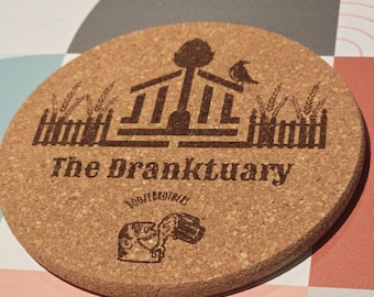 Cork Coaster, Custom engraving for logo, events