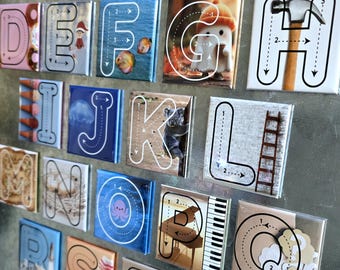 Alphabet Tracing Magnets | Dry Erase Learning Set, Preschool Educational Toy