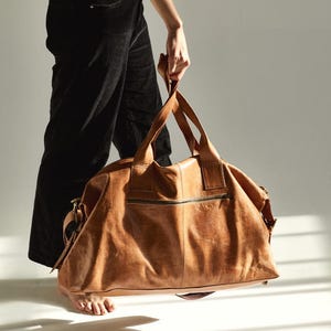 Nomaden Voyager Leder Wochenendtasche, Ledertasche, Große Reisetasche, Personalisierte Outdoor Tasche, Reisetasche, Groomsmen Geschenktasche, Sporttasche