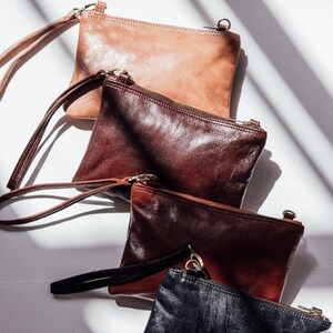 Cartera bandolera de piel curtida vegetal Noor