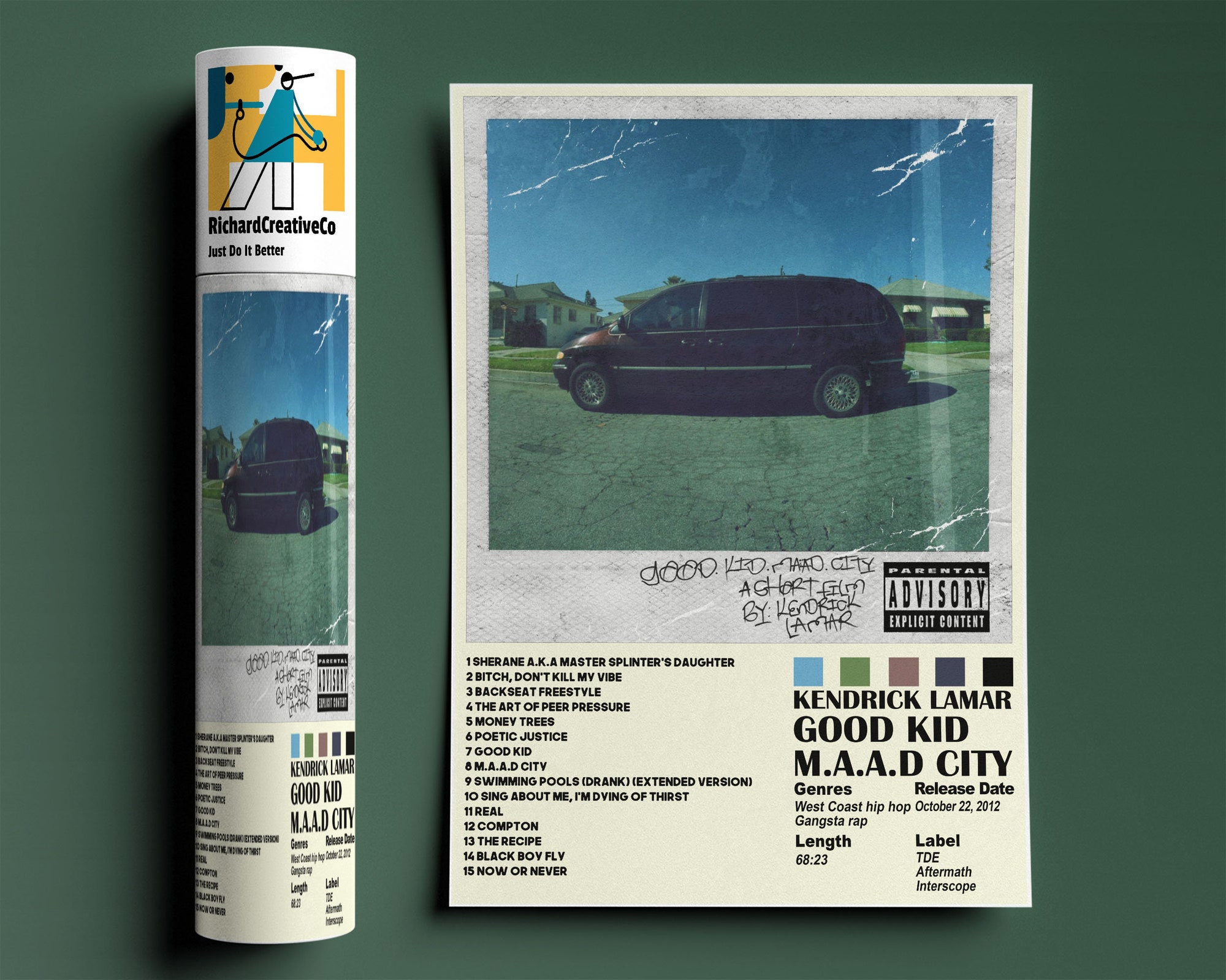 Kendrick Lamar Poster, Good Kid M.A.A.D City Poster