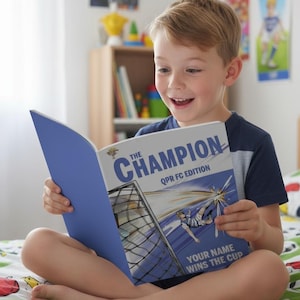 Personalisiertes Queens Park Rangers FC Football Story-Buch | QPR FC Personalisiertes Kinder Fußball Geschenk | Jungen Mädchen Geburtstagsgeschenk | Fußball Fan Geschenk