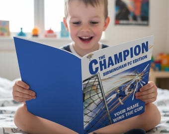 Personalised Birmingham City FC Football Story Book | Custom Kids Football Gift | Boys Girls Birthday Present | Football Fan Gift