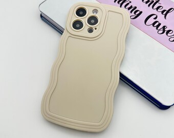 Colorful 2 In 1 Simple Wave Pattern Silicone Shockproof IPhone Case For - Foto 6
