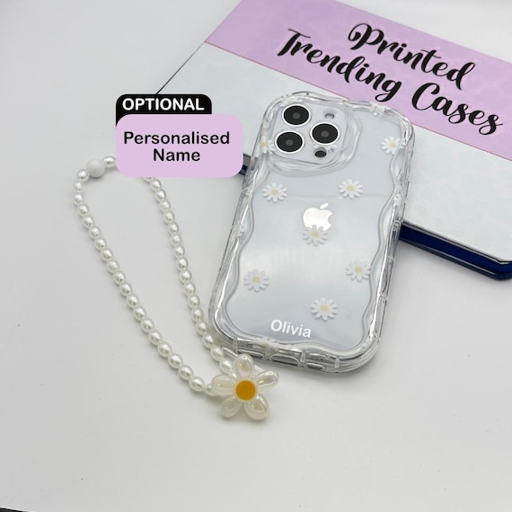 iPhoneケースDAISY【専用になります】 Daisy Pattern Wave Phone Case With Daisy Charm for iPhone 16