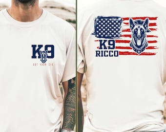 Custom K9 Shirt, Custom Belgian Malinois Dog Training Sweatshirt, Custom K9 Handler Shirt, Police Dog Unit Gift, Military Dog Shirt, R1074