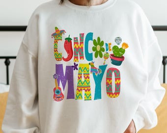 Cinco De Mayo Sweatshirt, Funny Mexican Fiesta Shirt, Happy Cinco De Mayo Shirt, Drinking Shirt, Margarita Shirt, Boho  Cinco Shirt,R1049