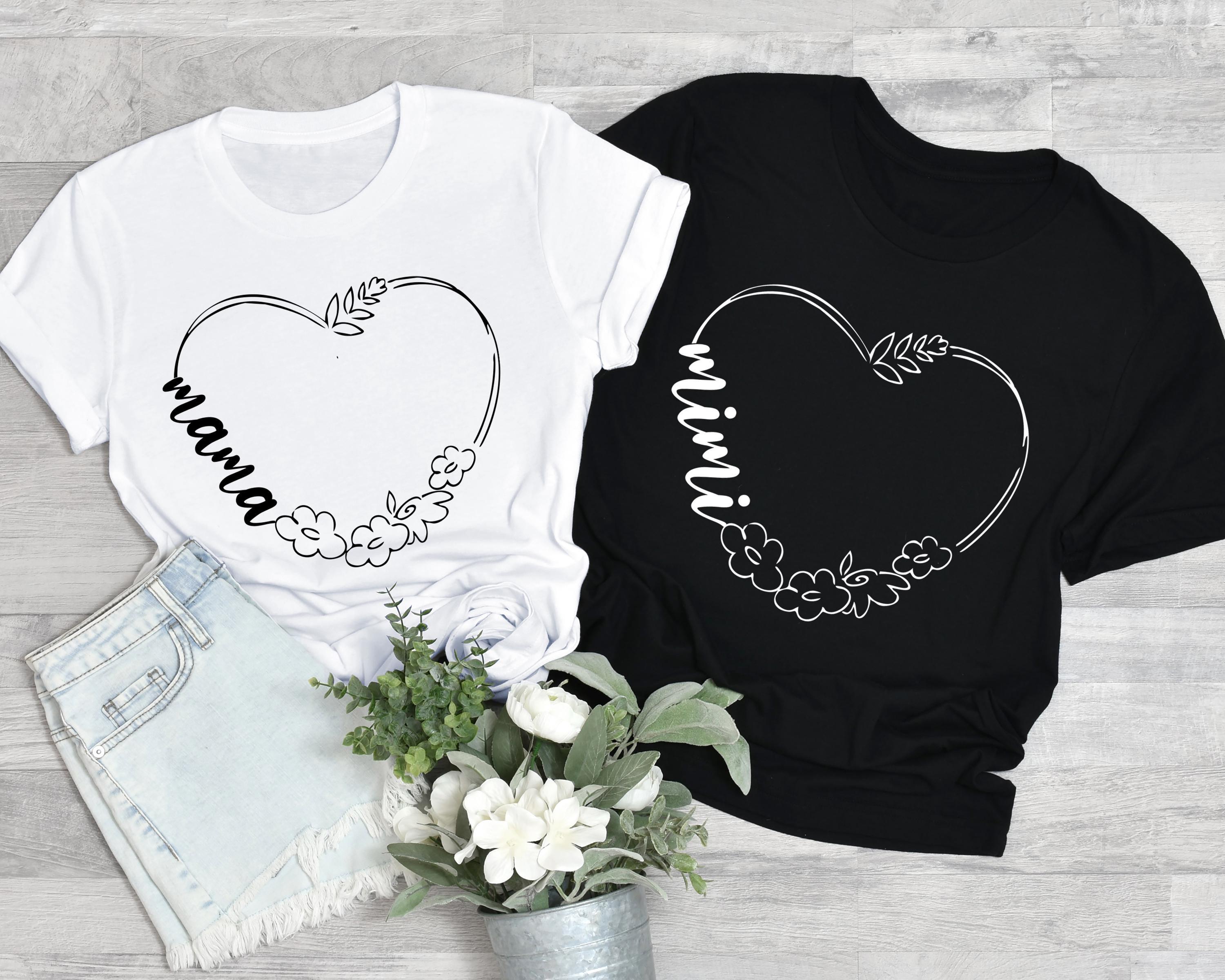 Mama Mini Shirt, Floral Matching Mommy and Me Sweatshirt, Preppy