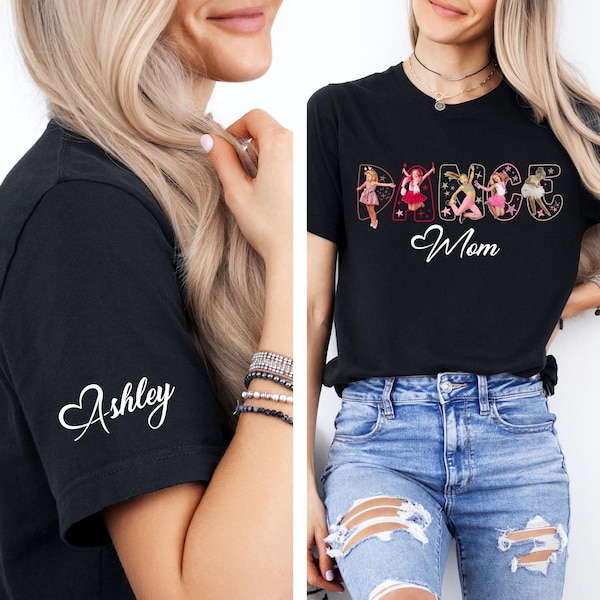 Custom Dance Mom Shirt, Personalized Photo Sweatshirt, Picture Dance Hoodie, Preppy Dance Mom Tee, Trendy Gift for Dance Lover Mom, R1346