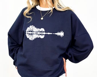 Guitar Sweatshirt, Guitarist Shirt,Musician Hoodie, Guitar Tree Shirts, Music Gift, Trendy Music Teacher Tee, Gift for Guitar Player, RG5020