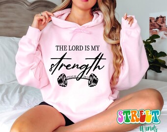 Christian Gym Sweatshirt, Christian Streetwear Shirt,  Funny Christian Shirt, Gym Girl Merch Gift, Aesthetic Faith Apparel Hoodie,R1066