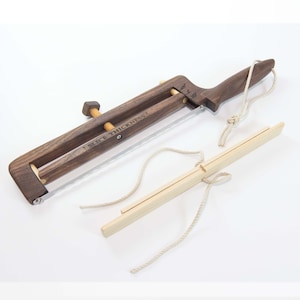 Right Handed Adjustable Bread Slicer / Adjustable Bread Knife / Fiddle Knife / Bow Knife in Black Walnut