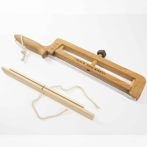 Left Handed Adjustable Bread Slicer / Adjustable Bread Knife / Fiddle Knife / Bow Knife in Red Oak Hardwood
