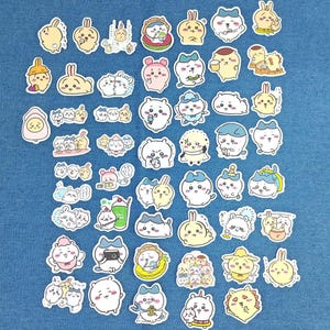 Super Cute Chiikawa Anime Stickers, A set of 51 Unique Stickers Featuring Chiikawa and Friends, Perfect for phones, laptops, cups, helmets