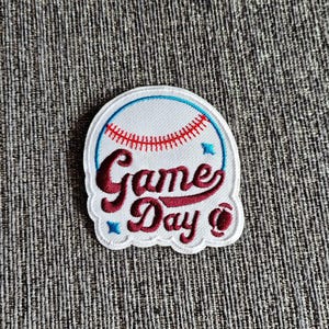 Game Day Baseball Iron-On Patch: Chenille & Embroidery DIY