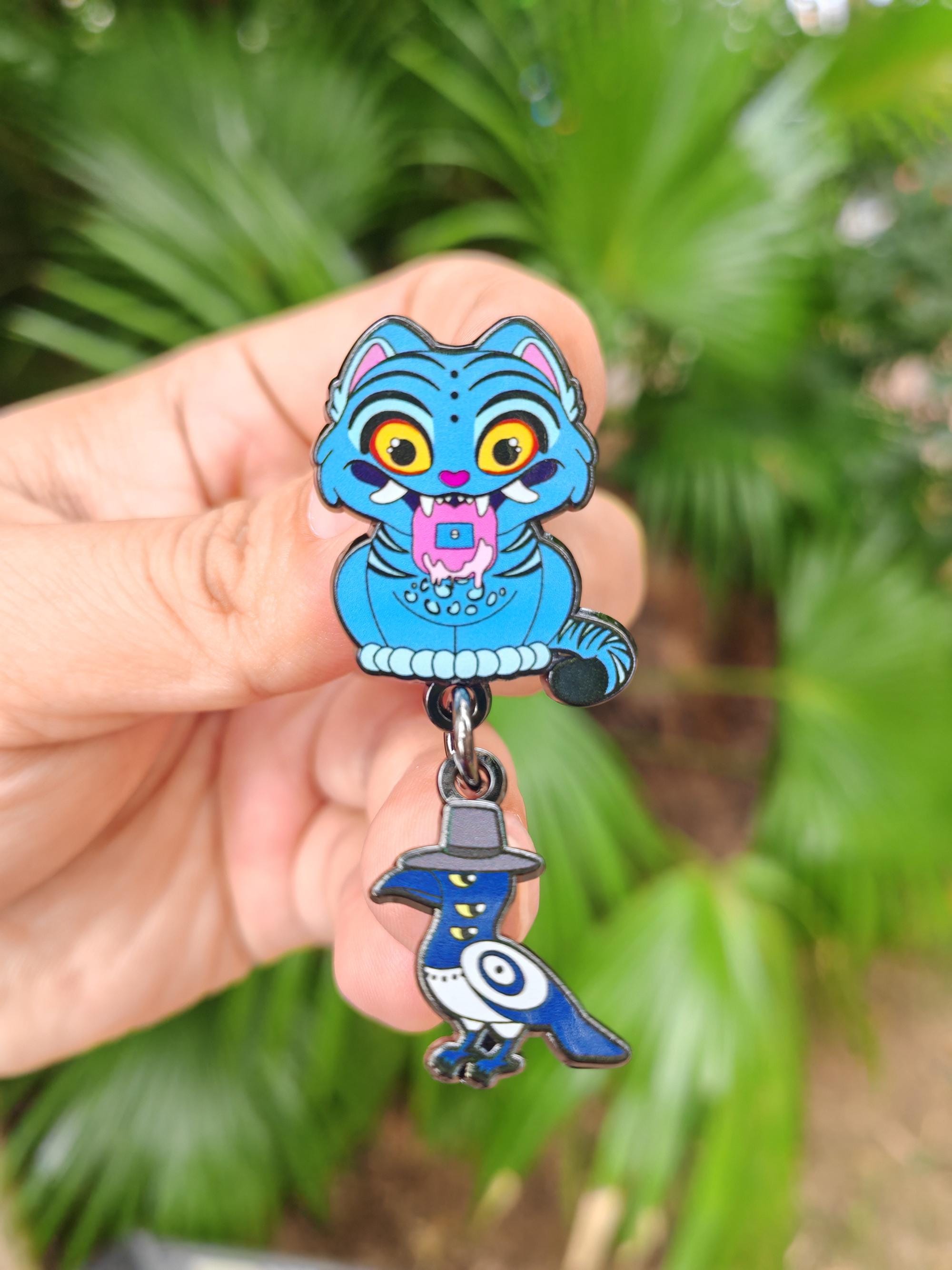Broche Plexi Tigre Bleue - 6 Cm, Originale, Neuf Avec étiquettes