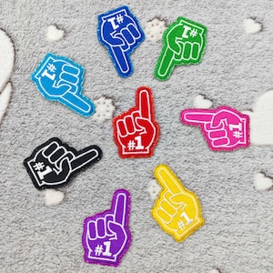 Finger Number 1 Embroidered Patch |#1 game day, Funny patch, Baseball patch, DIY patch, trucker hay patch, clothing patch, patch for jackets