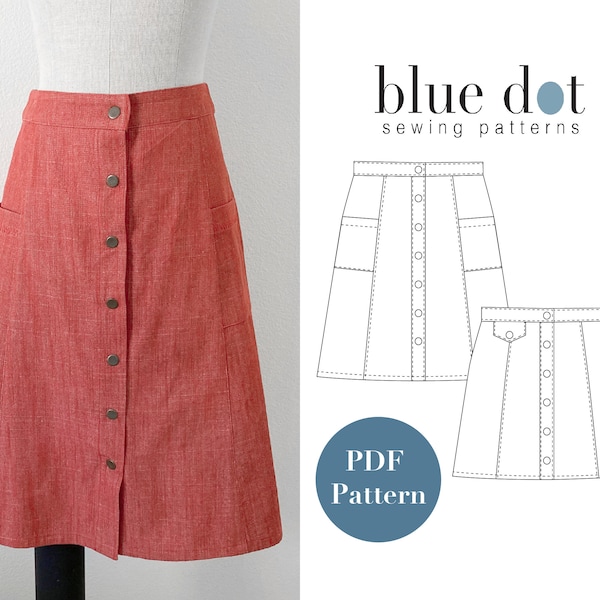 Denim Skirt Pattern Etsy
