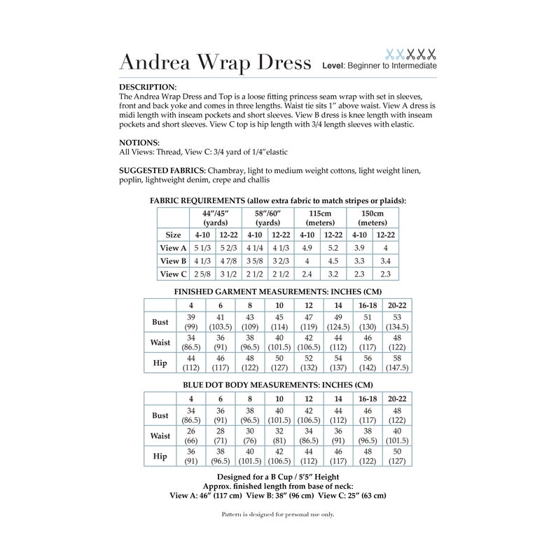 VENTE Modèle PDF de robe Andrea Wrap avec fichiers de boutique de copie image 7