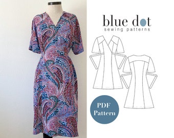 SALE! Andrea Wrap Dress PDF Pattern with Copy Shop Files