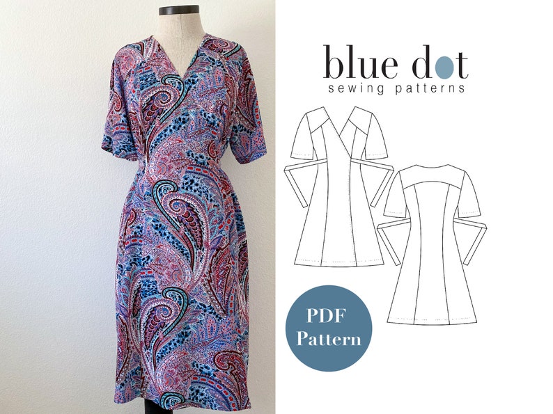 VENTE Modèle PDF de robe Andrea Wrap avec fichiers de boutique de copie image 1