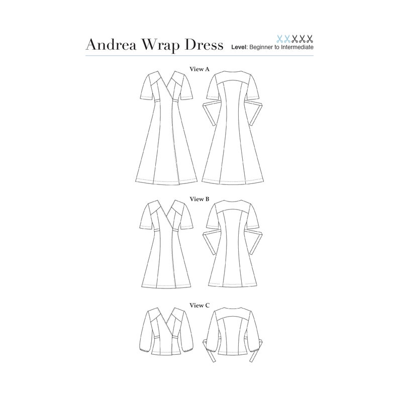 VENTE Modèle PDF de robe Andrea Wrap avec fichiers de boutique de copie image 6