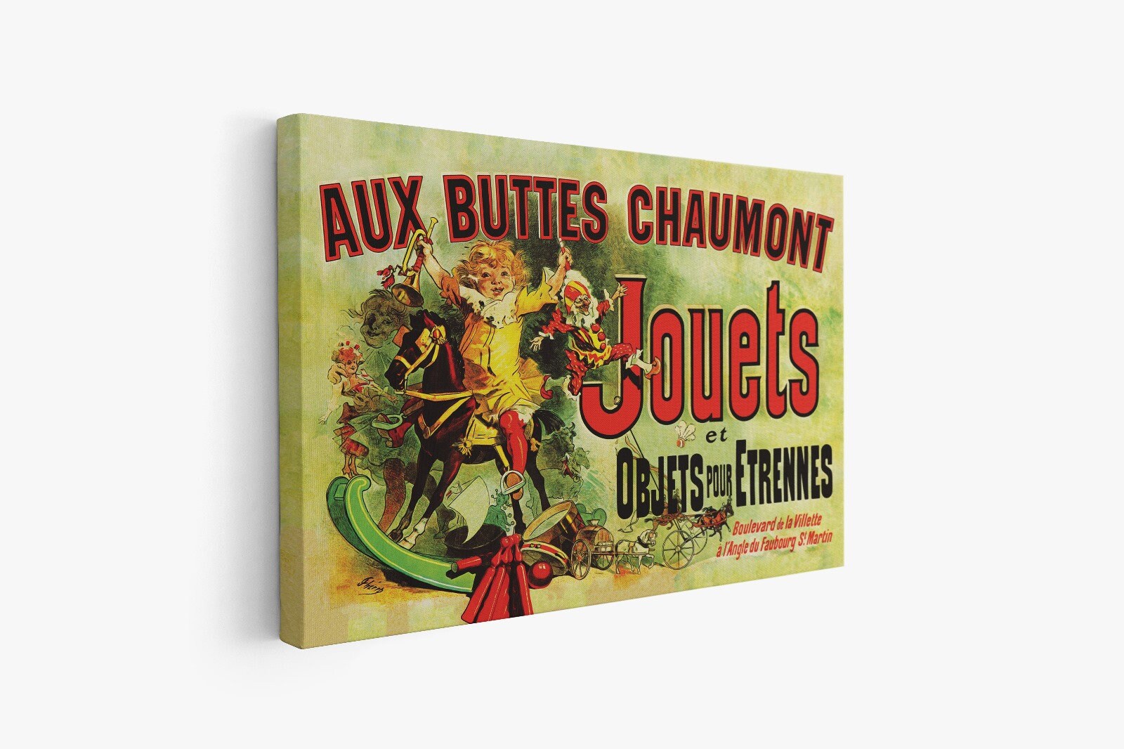 Poster Vintage "Jouets Aux Buttes Chaumont" - Reproduction 42x60 Cm - Papier Haute Qualité
