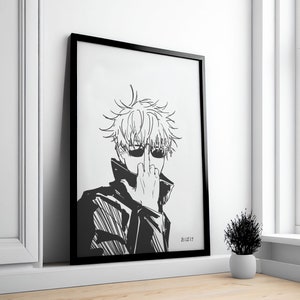 Stampa poster per amanti degli anime, poster del manga Jujtsu, Goj Satrou, poster del manga Kaisen 2