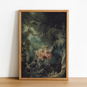 The Swing by Fragonard: Rococo Art Print on Cotton Canvas