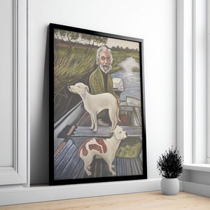 Goodfellas alter Mann und Hunde, Martin Scorsese, Robert De Niro, Joe Pesci, Ray Liotta, gerahmter Goodfellas Alter Mann und Hunde Gemälde Replik