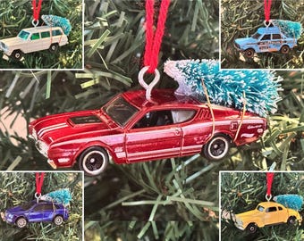 Hot Wheels Christmas Tree Ornament Cars - Many models to choose from - Stocking Stuffer!