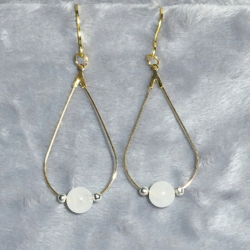 Portofino Earring White Jade