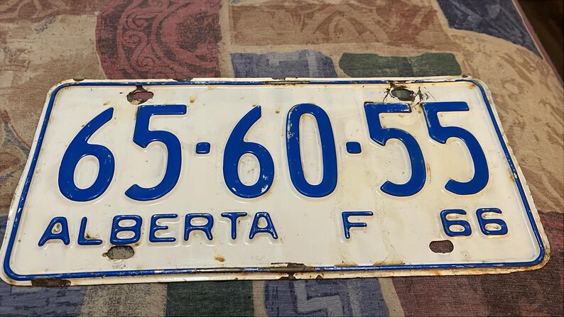 Alberta Lettering 1966 Alberta License Plate - Etsy