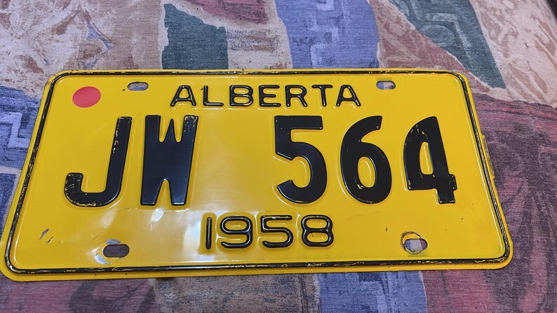 1958 Alberta License Plate - Etsy