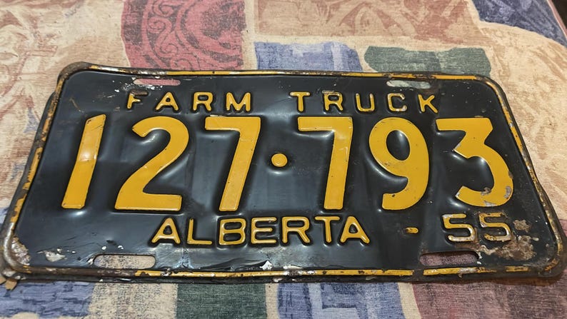 Alberta Lettering 1955 Alberta License Plate - Etsy