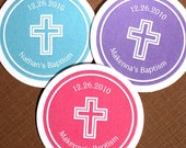 items similar to printable baptism sticker labels tags with cross