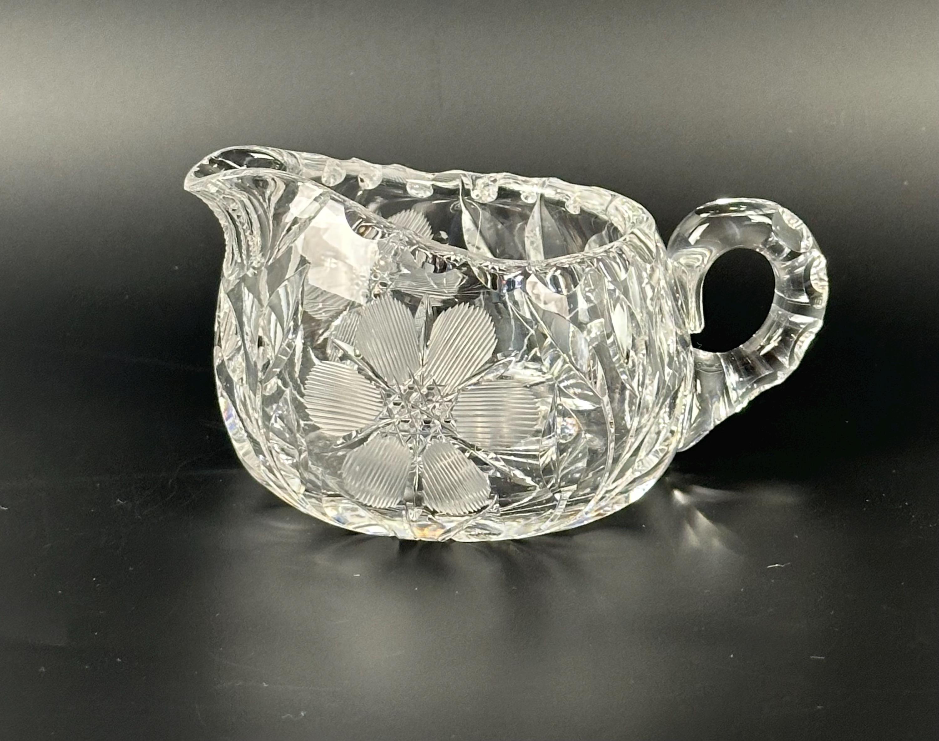 Cut Glass Creamer Sawtooth - Etsy Cut Glass Creamer Sawtooth - Etsy
