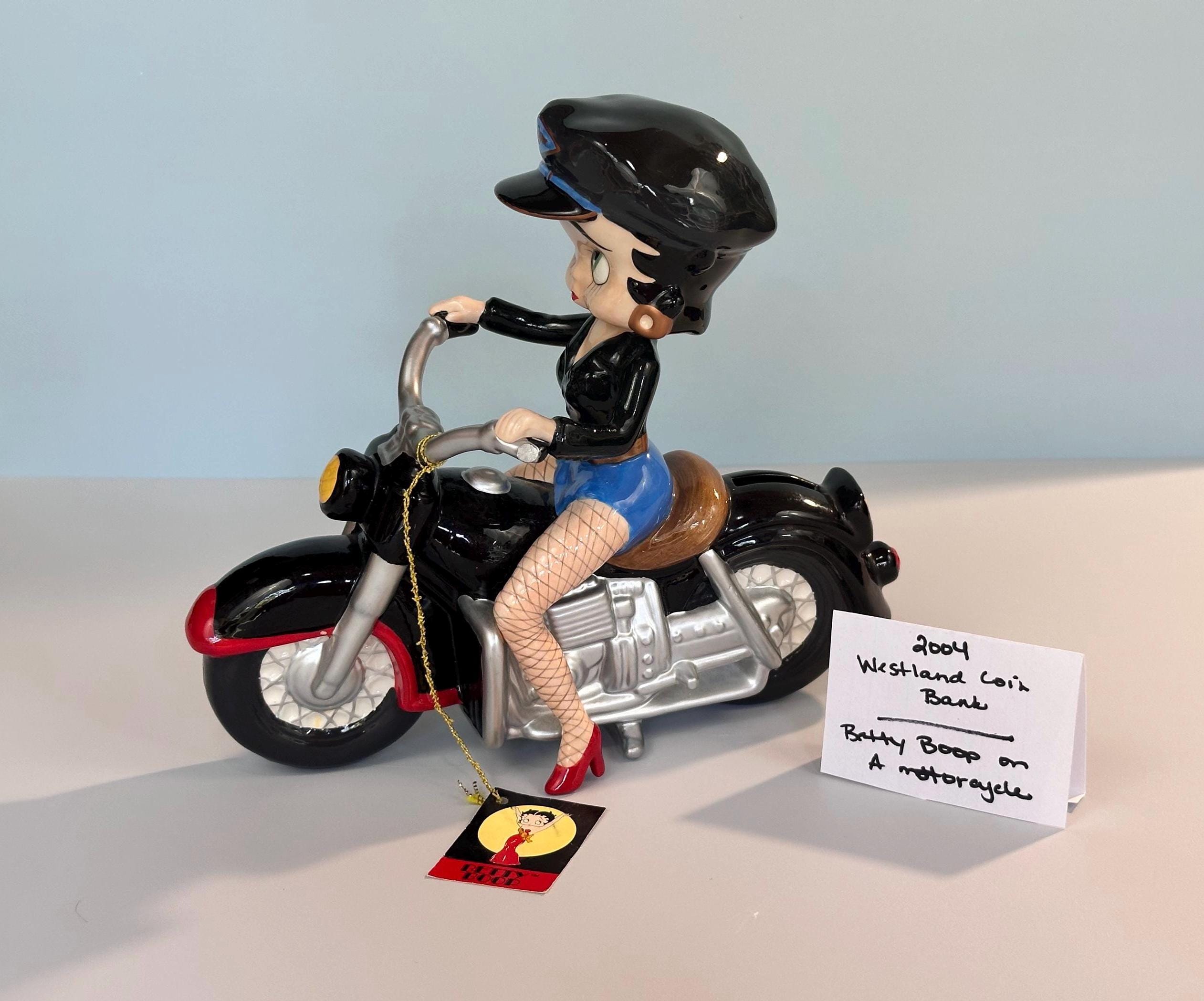 Betty Boop on Motorcycle Figurine - Etsy